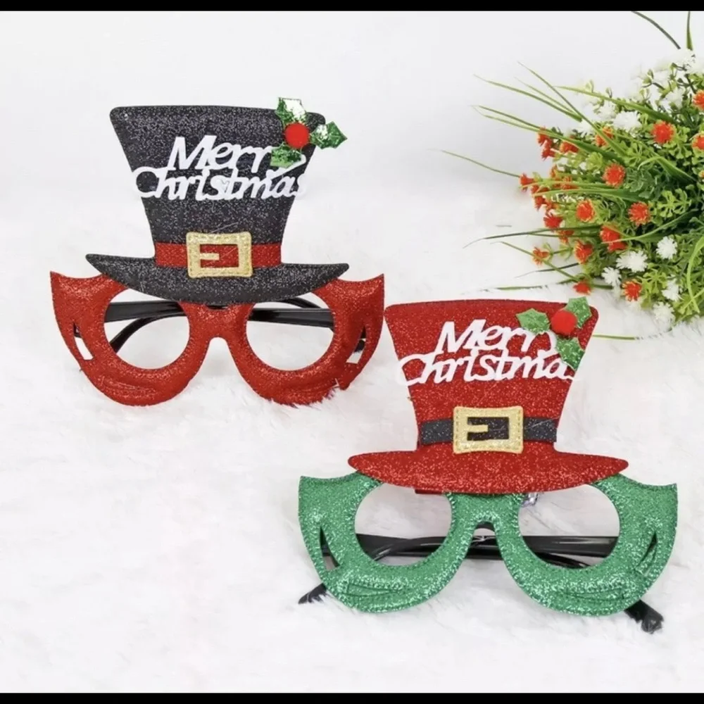 6Pcs Christmas Glasses Party Decoration Costume Eyeglasses Holiday PhotoBooth